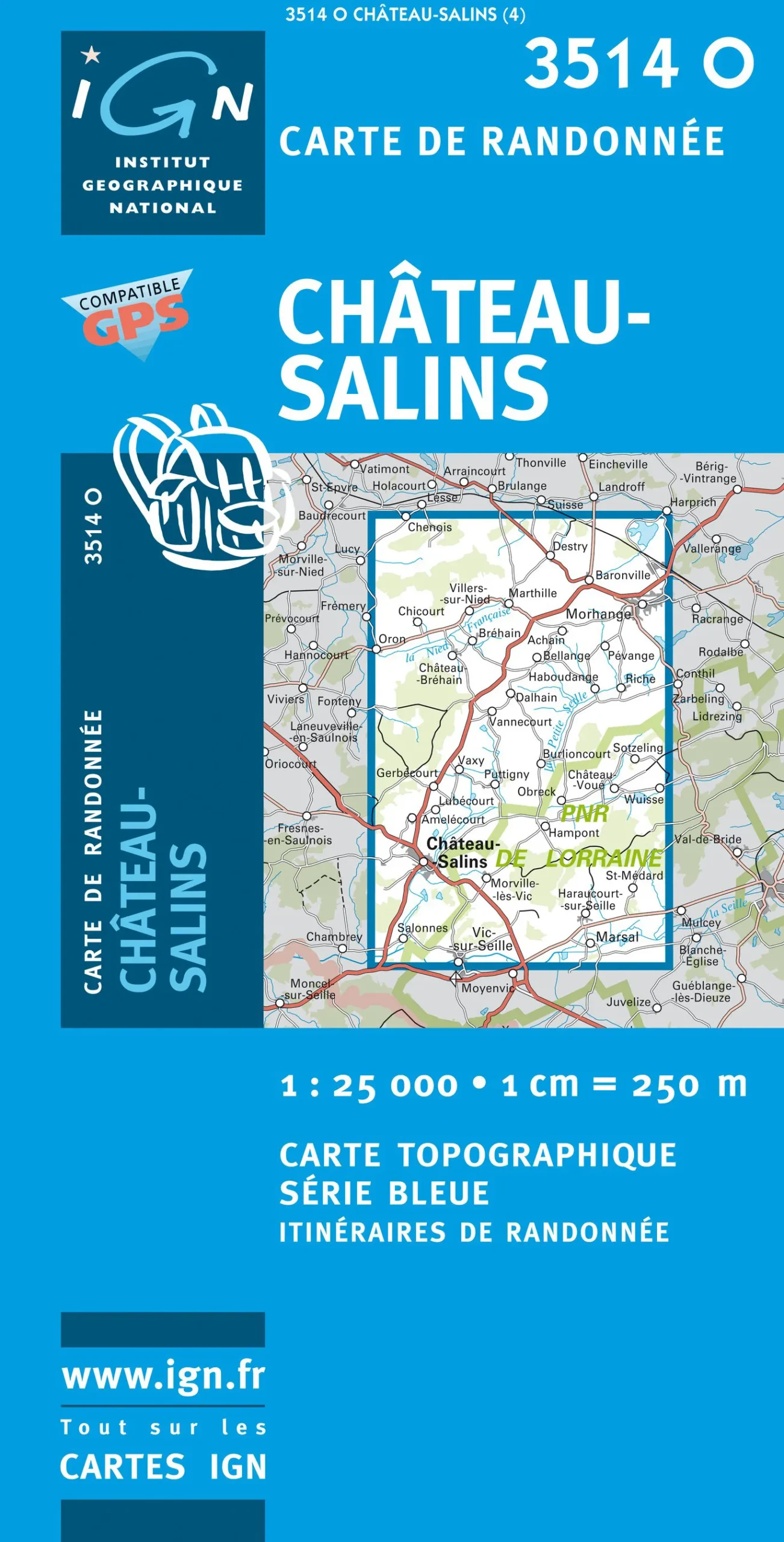 IGN Top 25 - Serie Bleu - Chateau-Salins 3514