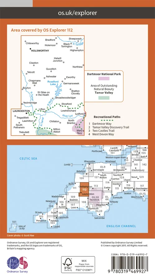 OS Explorer Active - 112 - Launceston & Holsworthy - Image 2
