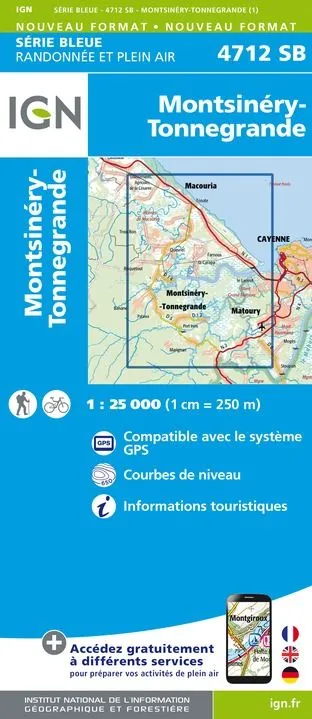 IGN Top 25 - Serie Bleu - Montsinéry - Tonnegrande (Guyana) 2042