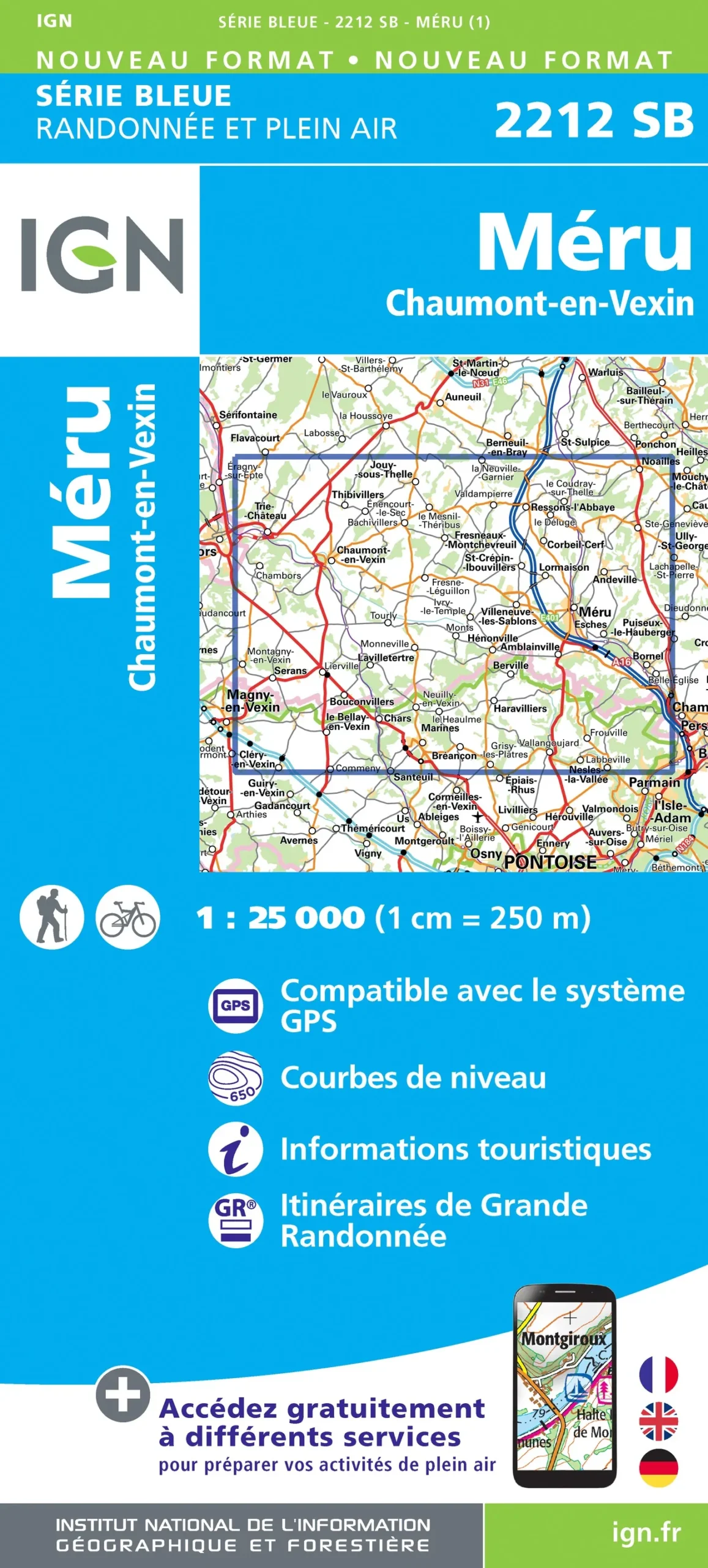 IGN Top 25 - Serie Bleu - Méru / Chaumont-en-Vexin 2212
