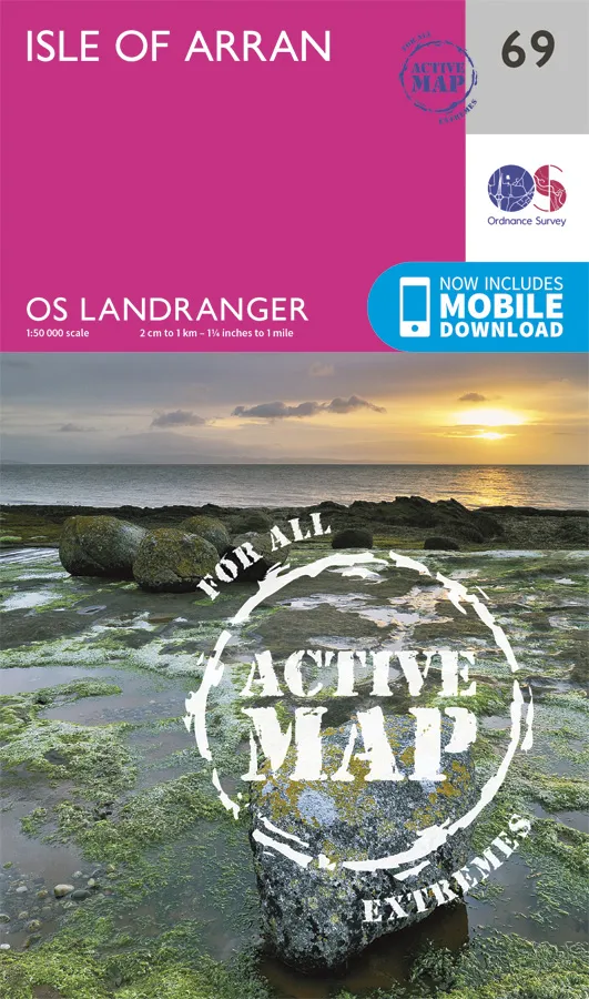 OS Landranger Active - 69 - Isle of Arran