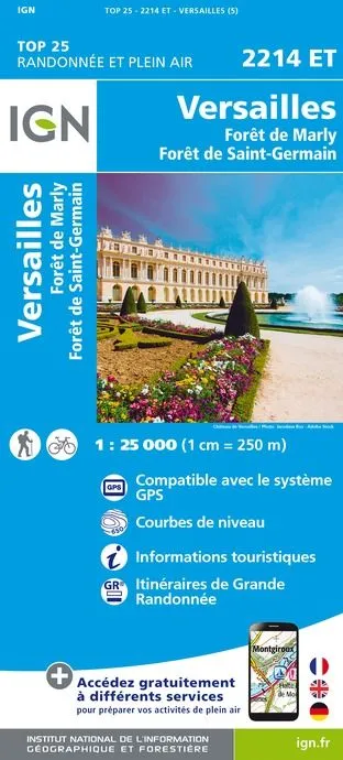 IGN Top 25 - Versailles / Forêts de Marly et de St-Germain