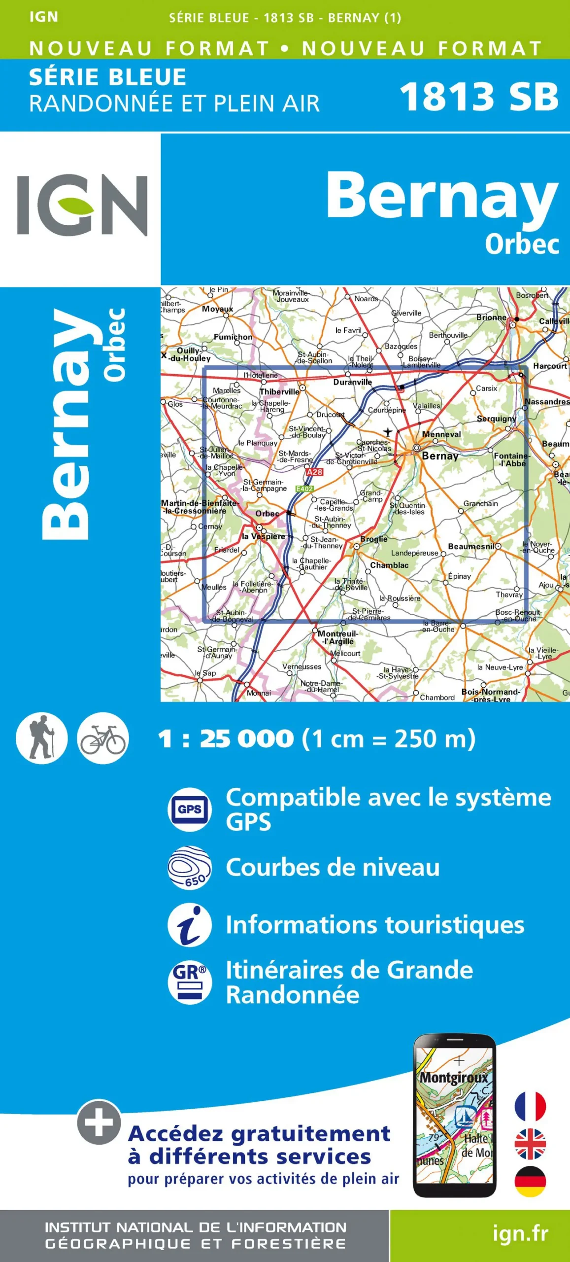 IGN Top 25 - Serie Bleu - Bernay / Orbec 1813