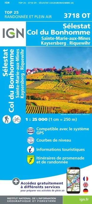 IGN Top 25 - Sélestat / Col du Bonhomme / Ste-Marie-aux-Mines