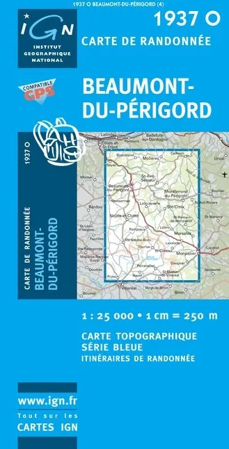 IGN Top 25 - Serie Bleu - Belvès / Beaumont-du-Périgord 1937 - Image 2