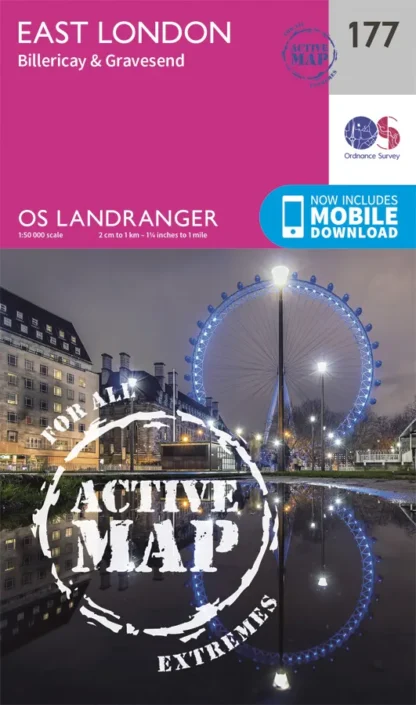OS Landranger Active - 177 - East London, Billericay & Gravesend