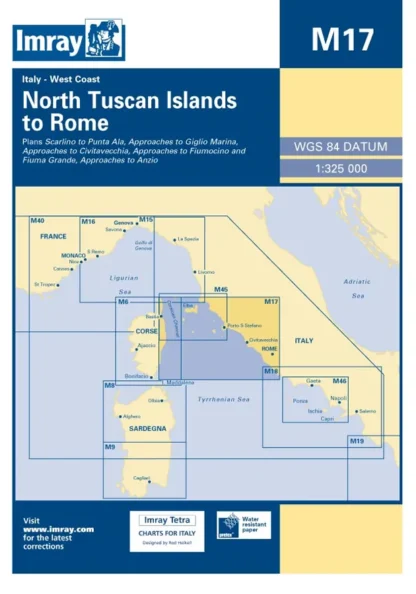 Imray M Chart - North Tuscan Islands To Rome (M17)