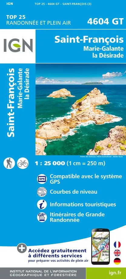 IGN Top 25 - Serie Bleu - St-François / Marie-Galante / La Désirade (Guadeloupe) 2026