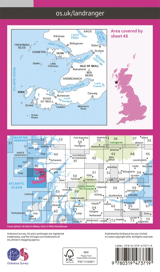 OS Landranger Active - 48 - Iona & West Mull, Ulva - Image 2