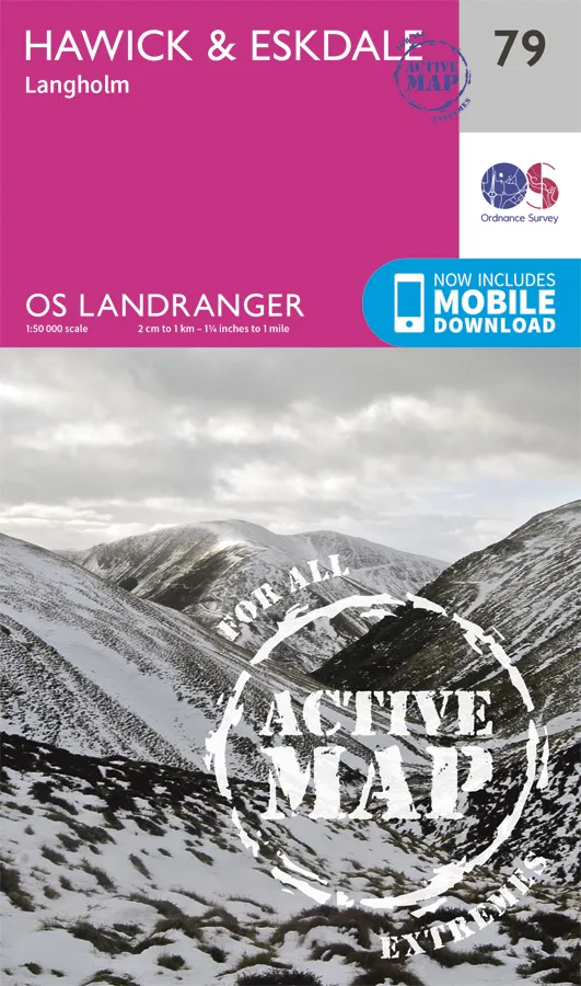 OS Landranger Active - 79 - Hawick & Eskdale, Langholm