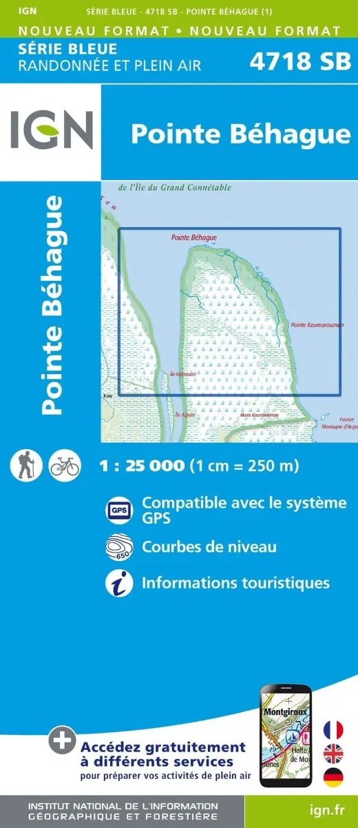 IGN Top 25 - Serie Bleu - Pointe-Béhague (Guyana) 2112