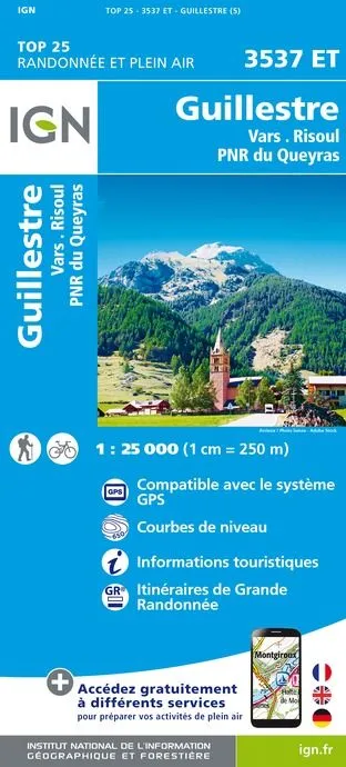 IGN Top 25 - Guillestre / Vars / Risoul / PNR du Queyras