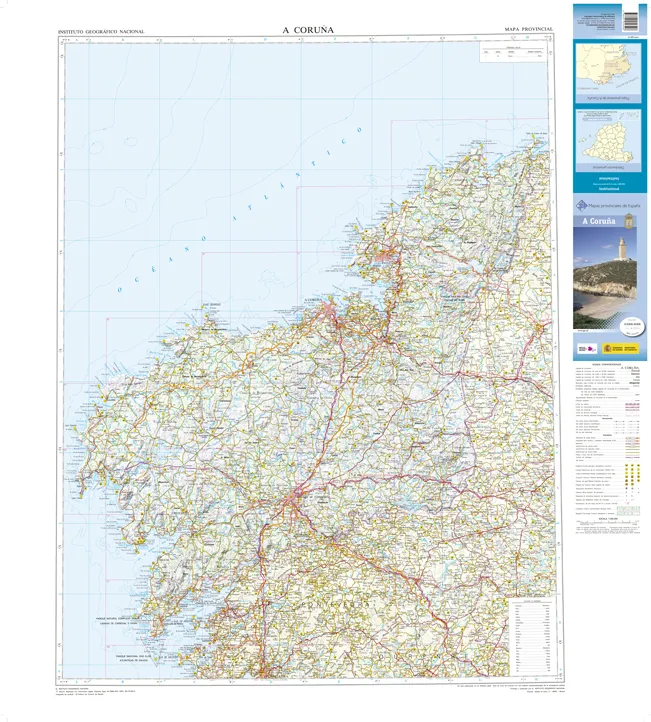 CNIG Spanish Provincial Road Maps (1:200k) - A Coruna - Image 2