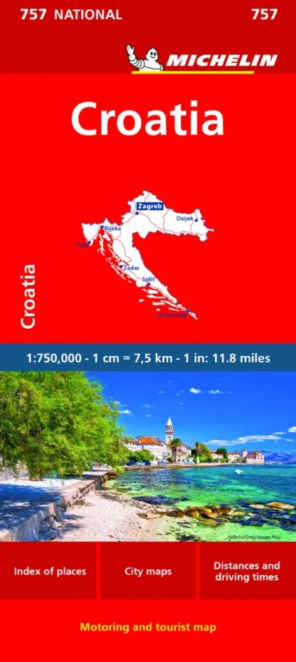 Michelin National Map - 757-Croatia