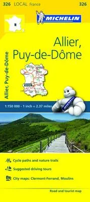 Michelin Local Map - 326-Allier, Puy-de-Dome