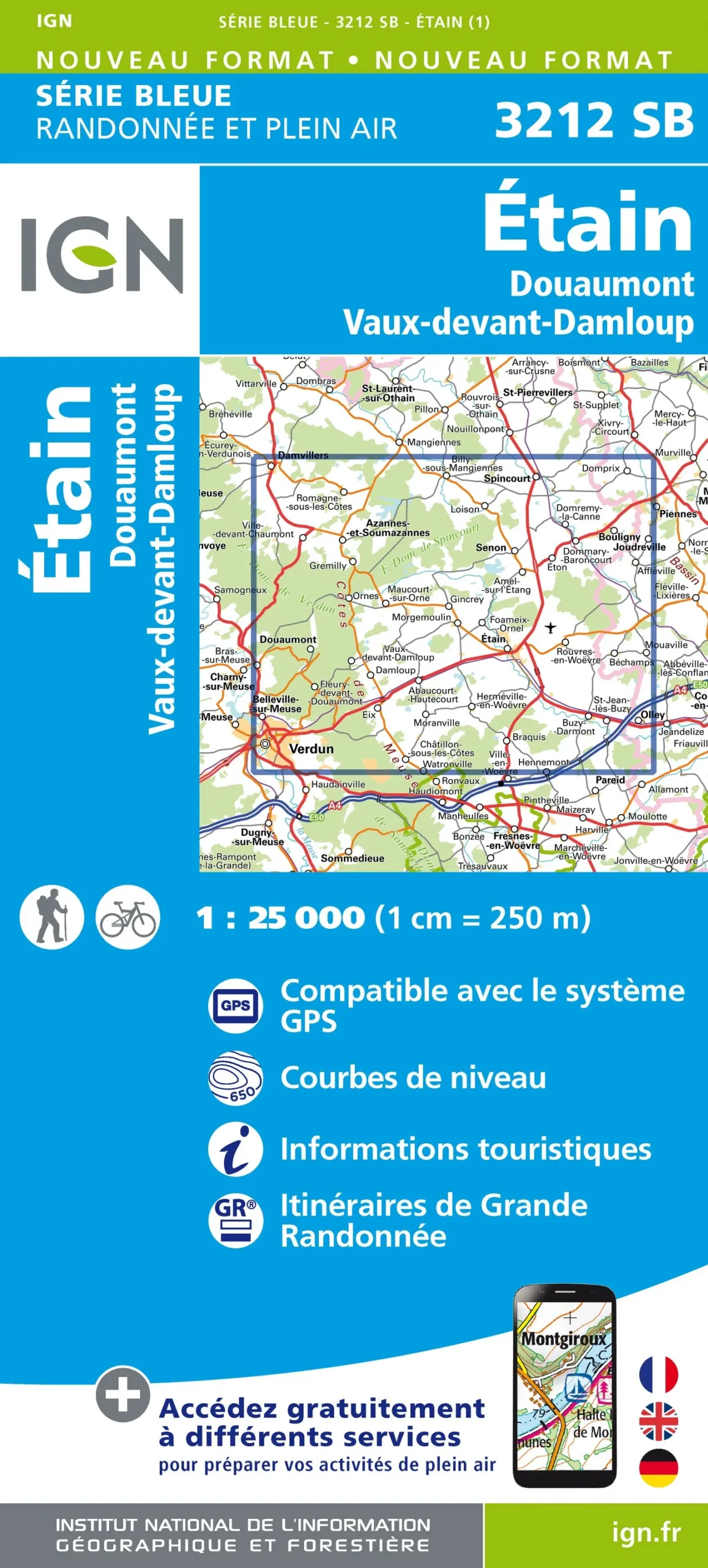 IGN Top 25 - Serie Bleu - Etain / Douaumont / Vaux-Devant-Damloup 3212 - Image 2