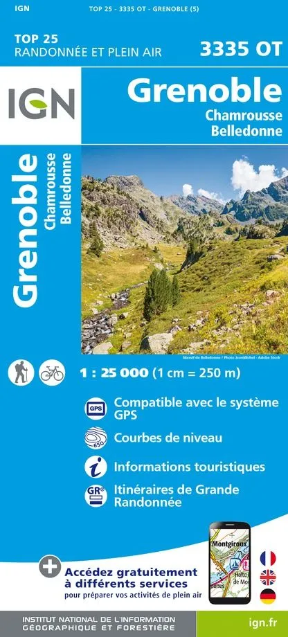 IGN Top 25 - Grenoble - Chamrousse - Belledonne