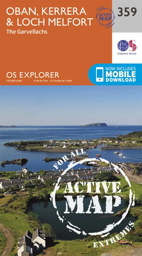 OS Explorer Active - 359 - Oban, Kerrera & Loch Melfort