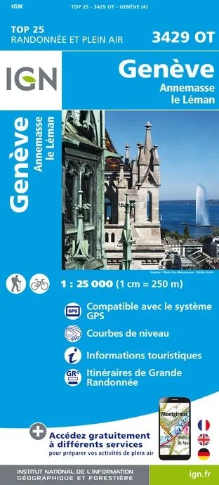 IGN Top 25 - Genève / Annemasse / Le Léman