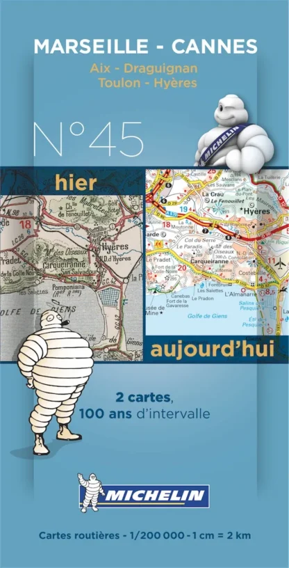 Michelin Historical Map - Marseille/Cannes (Pre WW1 & Today)