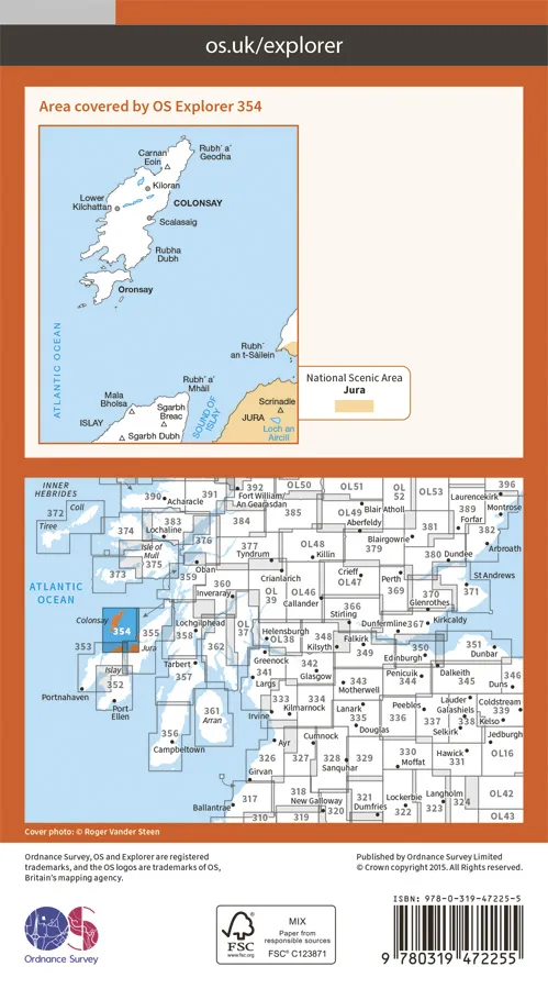 OS Explorer Active - 354 - Colonsay & Oronsay - Image 2