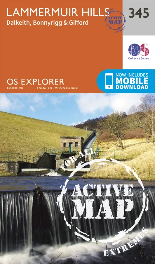 OS Explorer Active - 345 - Lammermuir Hills