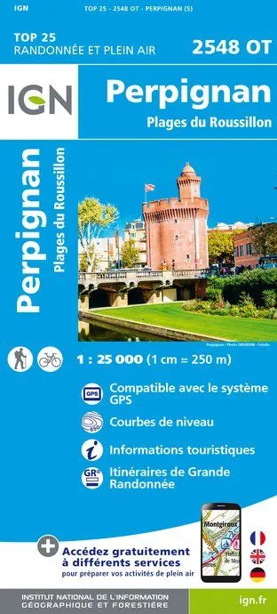 IGN Top 25 - Perpignan / Plages du Roussillon