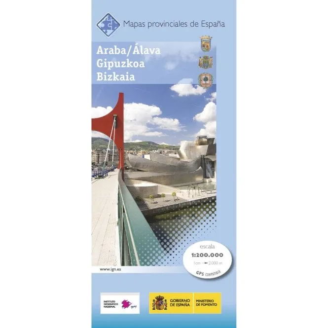 CNIG Spanish Provincial Road Maps (1:200k) - Araba / Alava Gipuzkoa Bizkaia