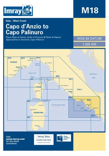 Imray M Chart - Capo D'Anzio To Capo Palinuro (M18)