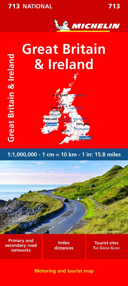 Michelin National Map - 713 - Great Britain & Ireland