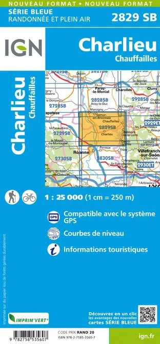IGN Top 25 - Serie Bleu - Charlieu / Chauffailles 2829 - Image 2