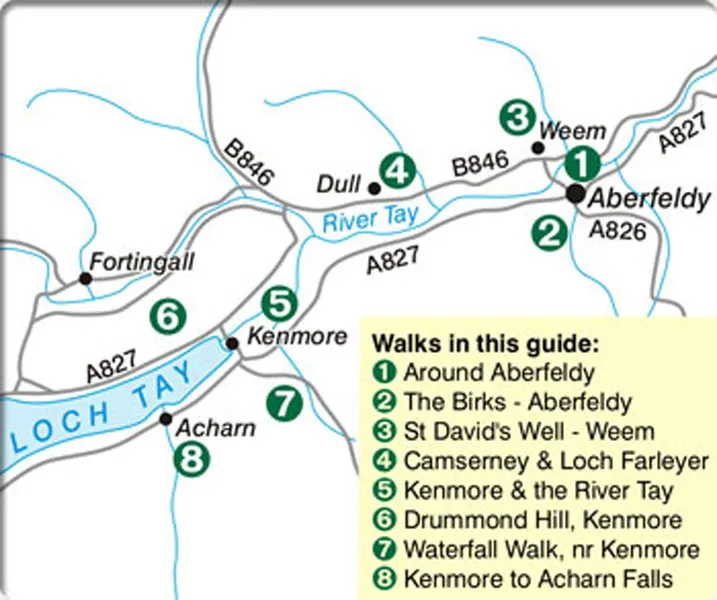 Footprint Maps - Walks Around Scotland - Aberfeldy - Image 2