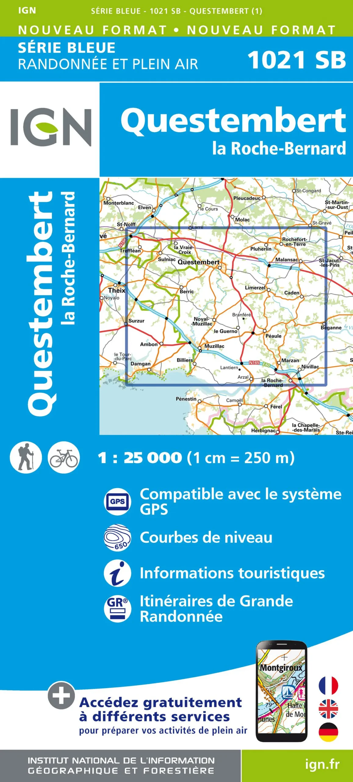 IGN Top 25 - Serie Bleu - Questembert / La Roche-Bernard 1021 - Image 2