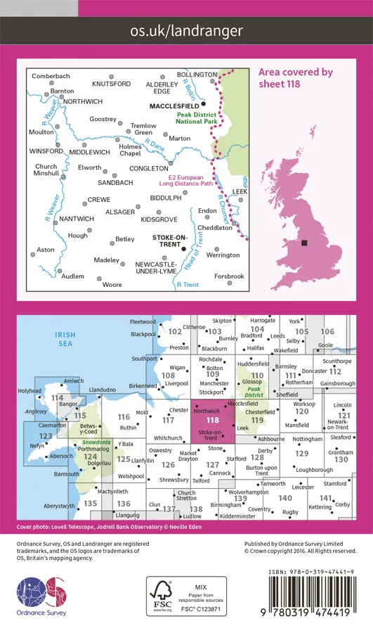 OS Landranger Active - 118 - Stoke on Trent & Macclesfield - Image 2