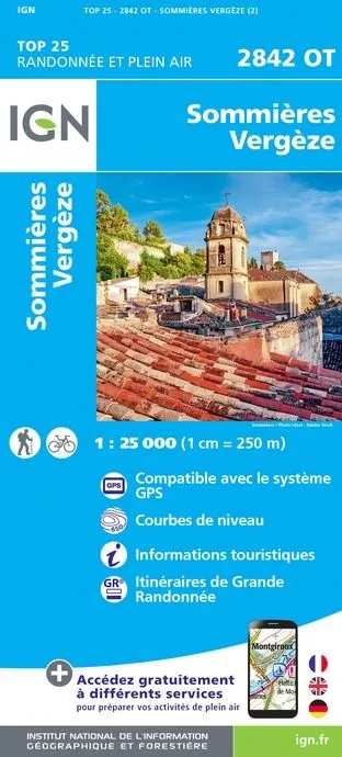 IGN Top 25 - Sommières / Vergèze
