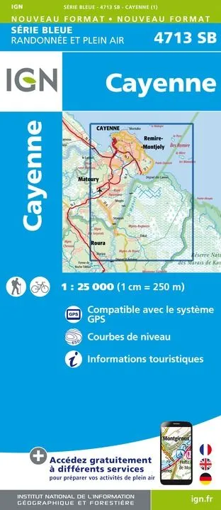 IGN Top 25 - Serie Bleu - Cayenne (Guyana) 2044