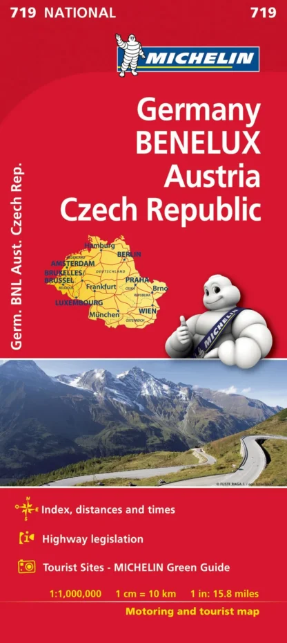 Michelin National Map - 719-Germany, Austria, Benelux & Czech Republic