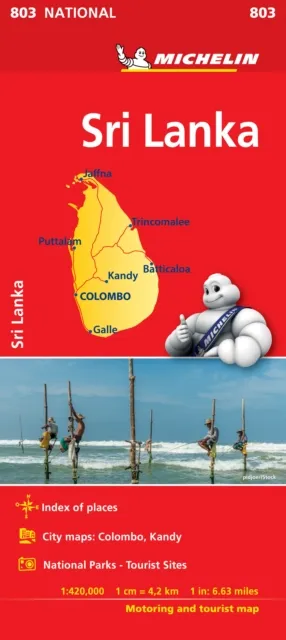 Michelin National Map - 803 - Sri Lanka - Image 2