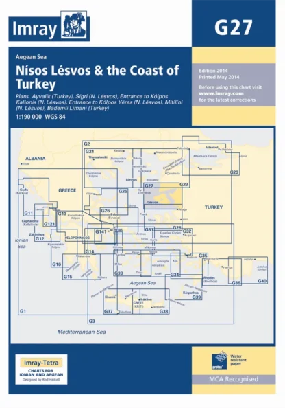 Imray G Chart - Eastern Sporades - North (G27)