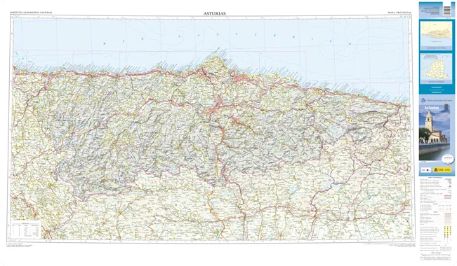 CNIG Spanish Provincial Road Maps (1:200k) - Asturias - Image 2