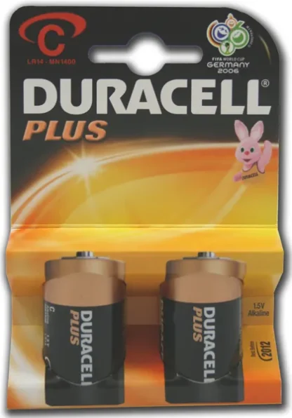 Duracell Plus Power Batteries - C - Single Pack (2)