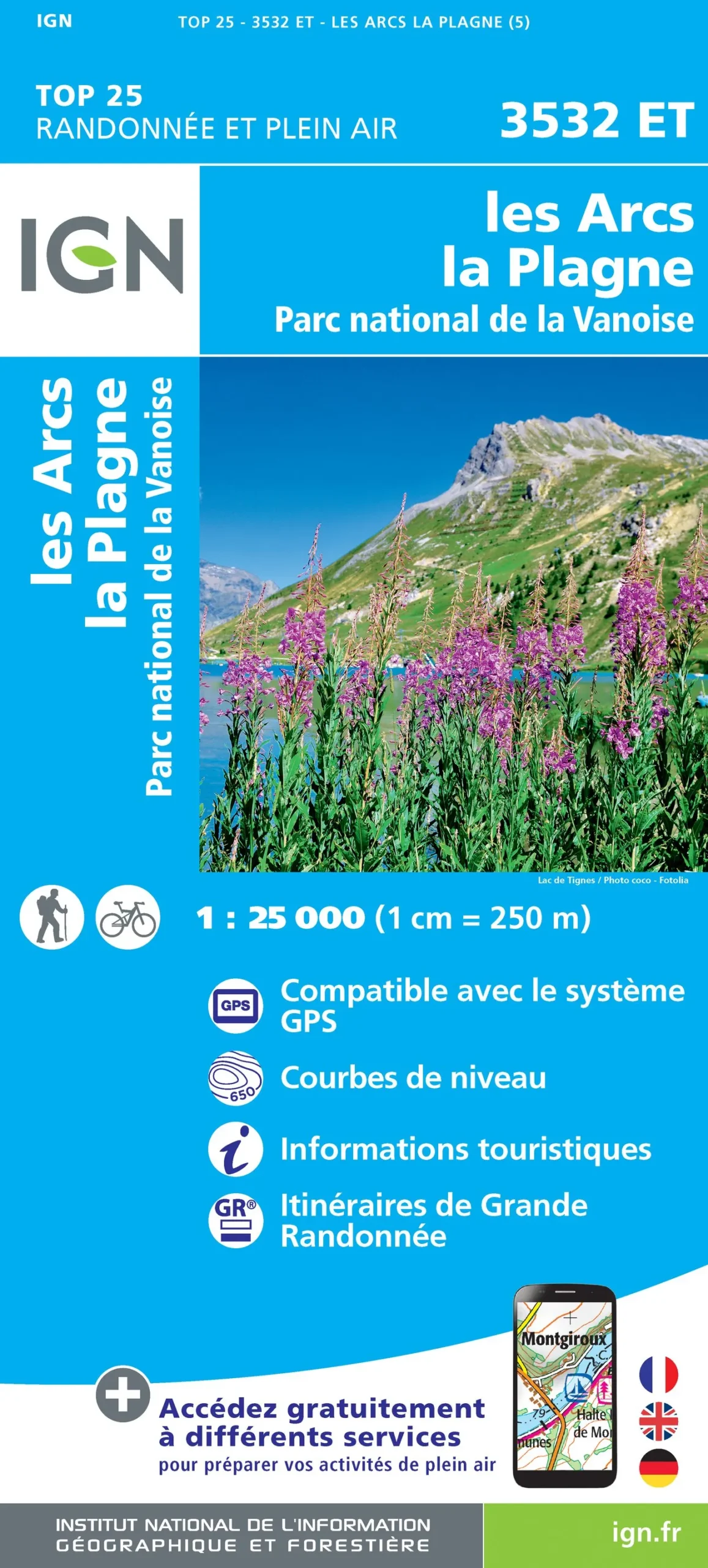 IGN Top 25 - Les Arcs / La Plagne / PN de La Vanoise