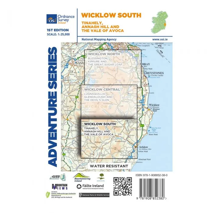 OS ROI Adventure Series Map - Wicklow South - Tinahely, Annagh Hill, Vale Of Avoca - Image 2