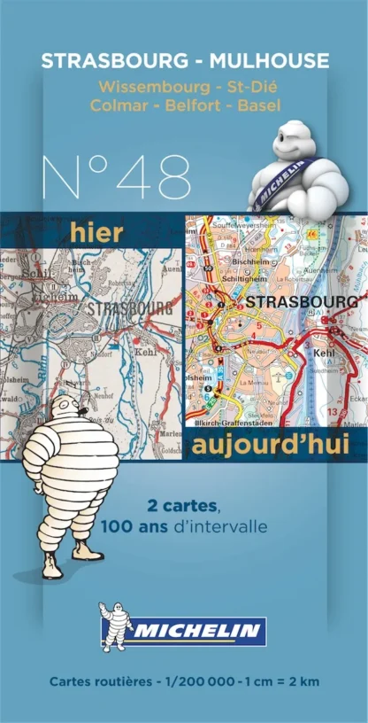 Michelin Historical Map - Strasbourg/Mulhouse (Pre WW1 & Today)