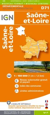 IGN Departmental - Saone-et-Loire - D71
