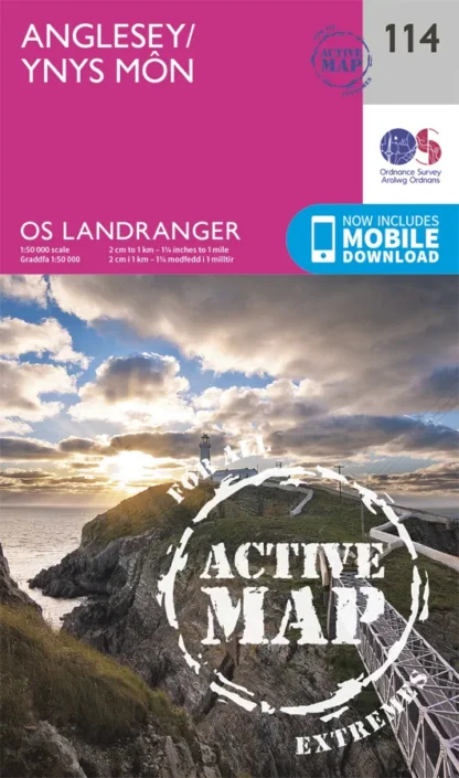 OS Landranger Active - 114 - Anglesey