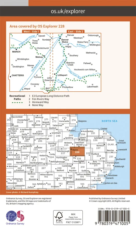 OS Explorer Active - 228 - March & Ely - Image 2
