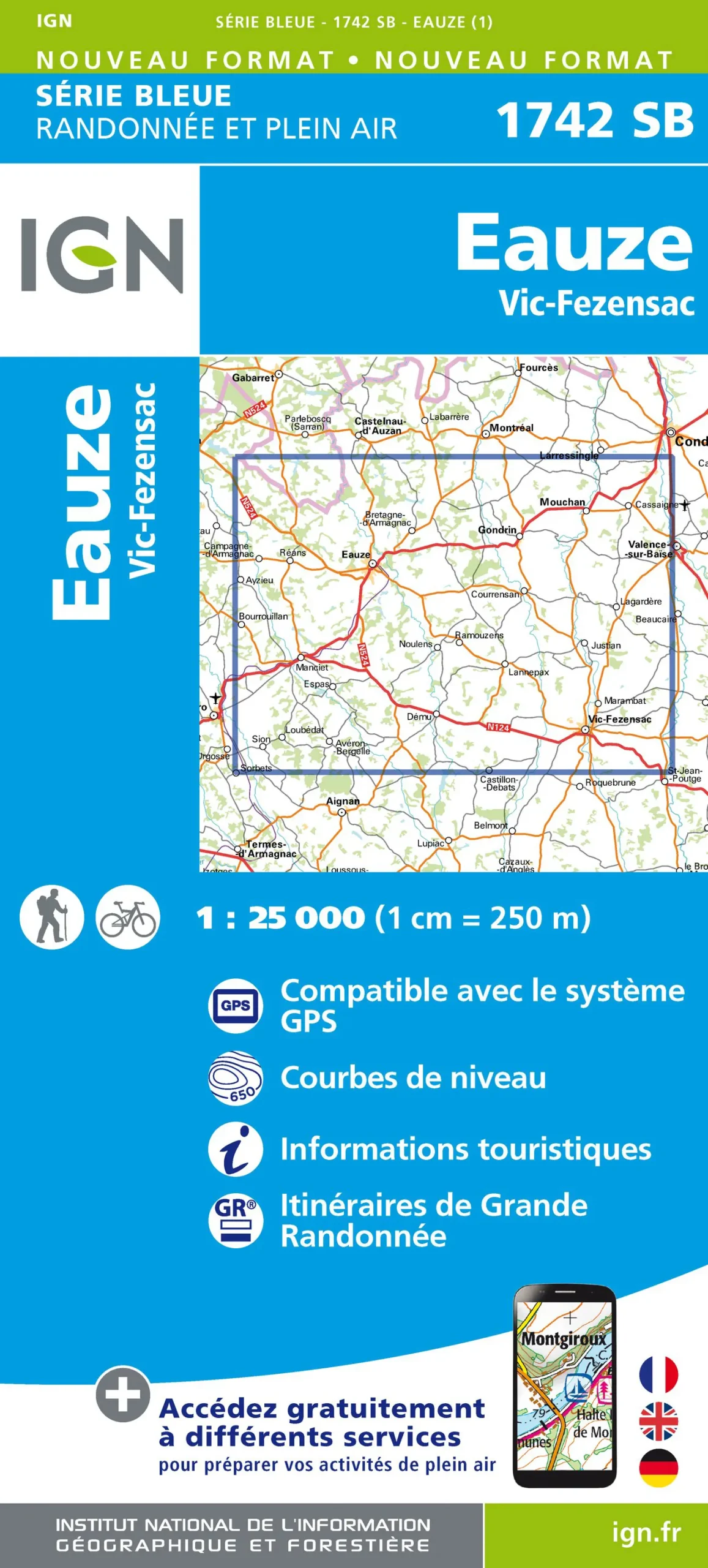 IGN Top 25 - Serie Bleu - Eauze / Vic-Fezensac 1742 - Image 2