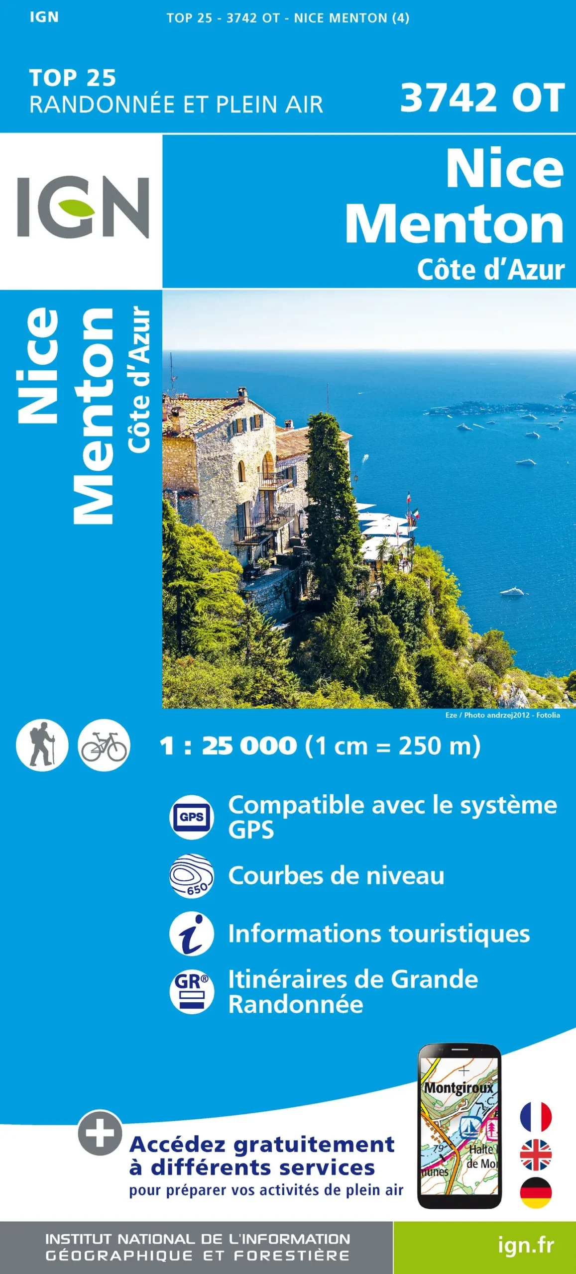 IGN Top 25 - Nice / Menton / Côte d'Azur