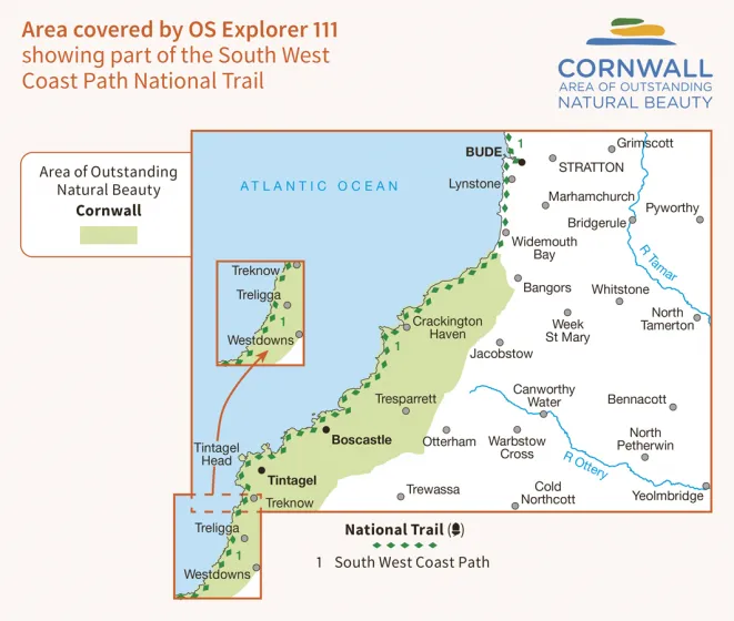 OS Explorer Active - 111 - Bude, Boscastle & Tintagel - Image 2